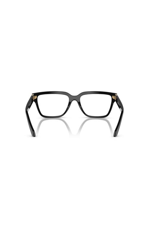 Versace 55mm Rectangle Optical Glasses In Black