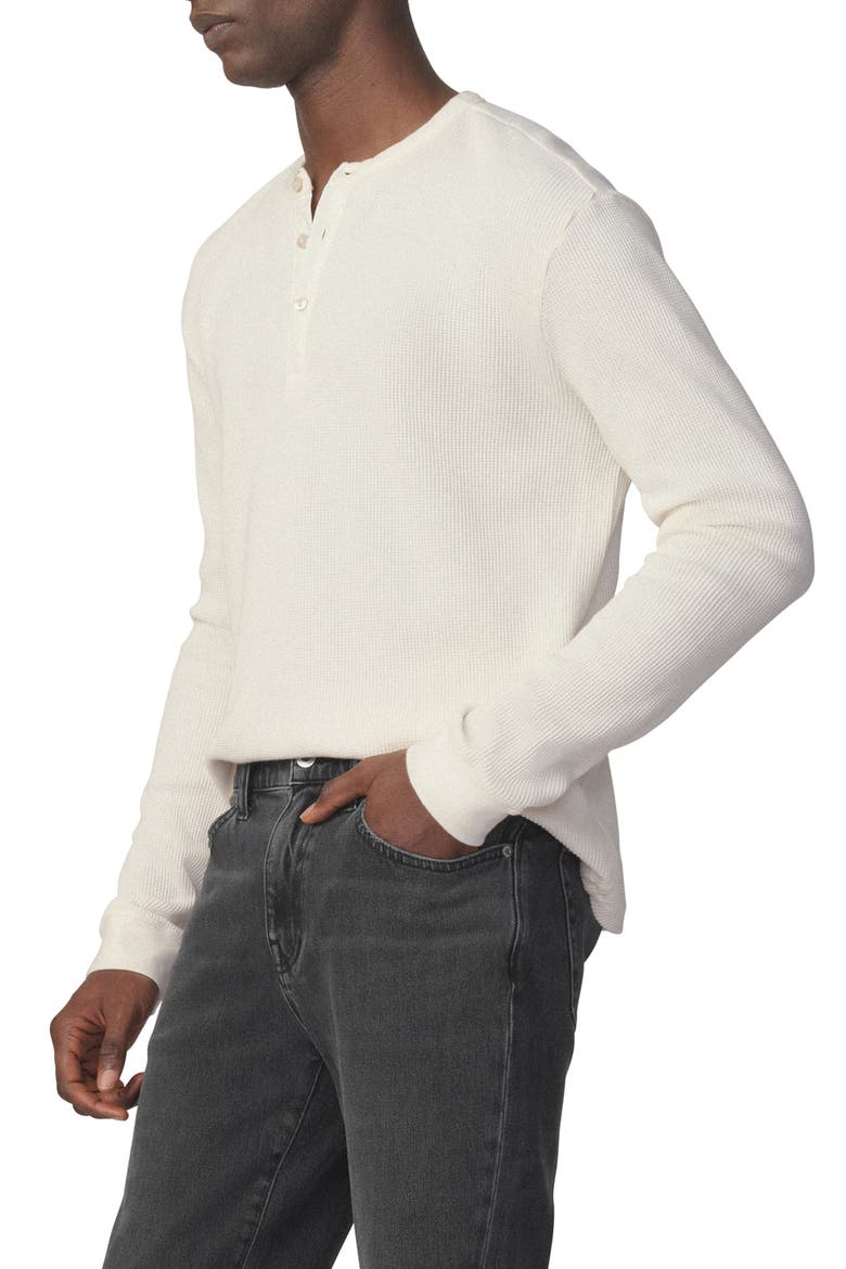 Long Sleeve Waffle Henley T-Shirt, Alternate, color, ECRU