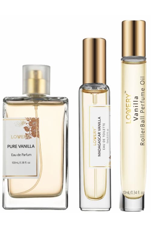 Lovery Pure Vanilla Perfume Fragrance Set In Gold