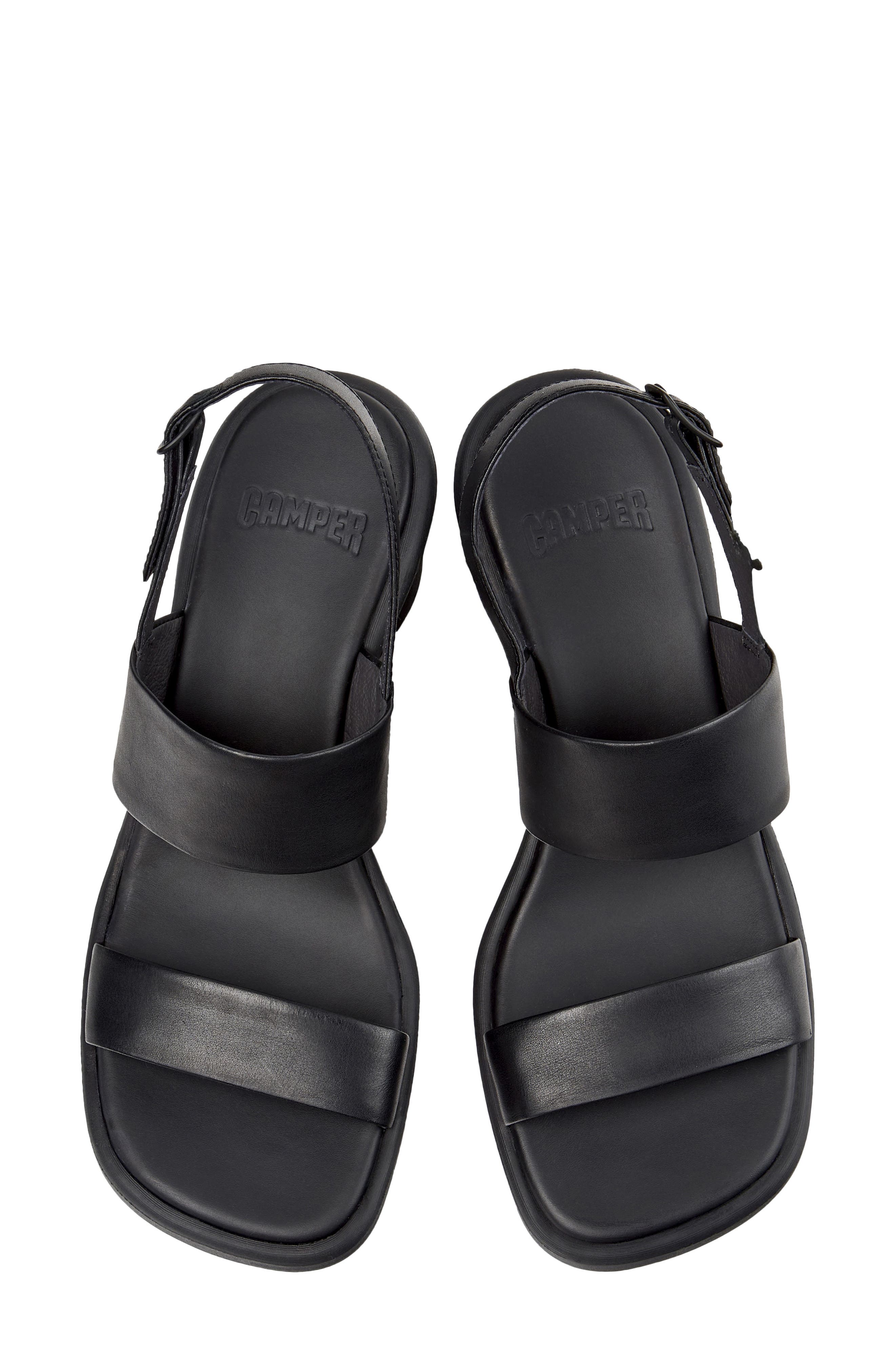 Camper Louise Slingback Wedge Sandal, Alternate, color, Black