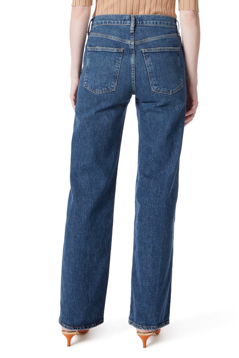 High Waist Wide Leg Jeans, Alternate, color, MID WASH