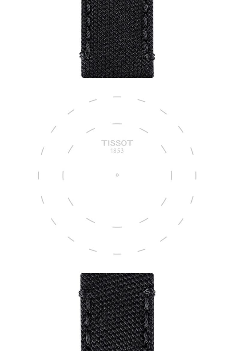 22mm Black Fabric Watch Strap, Alternate, color, BLACK