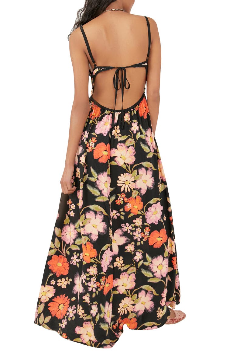 Wisteria Floral Sleeveless Maxi Dress, Alternate, color, DARK COMBO