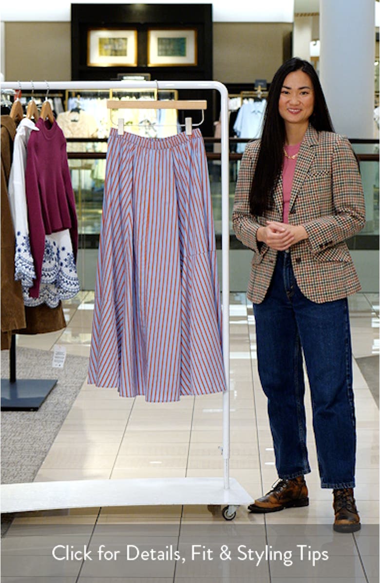 Multidirectional Stripe Full Maxi Skirt, sales video thumbnail