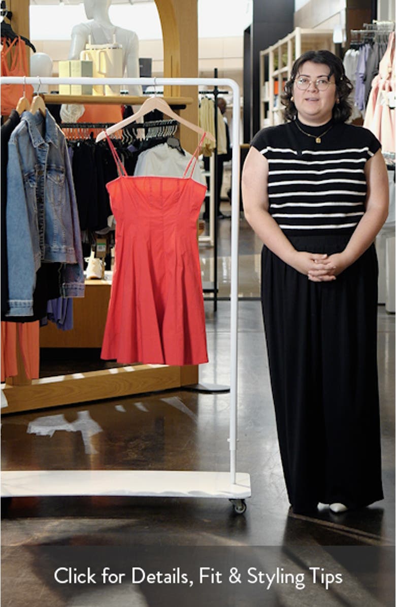 Wylie Pleated Stretch Cotton Mini Sundress, sales video thumbnail