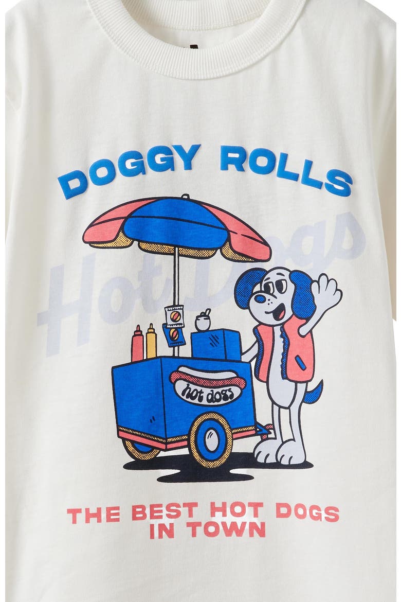 Kid's Essentials Graphic Short Sleeve Tee, Alternate, color, Vanilla Doggy Roll