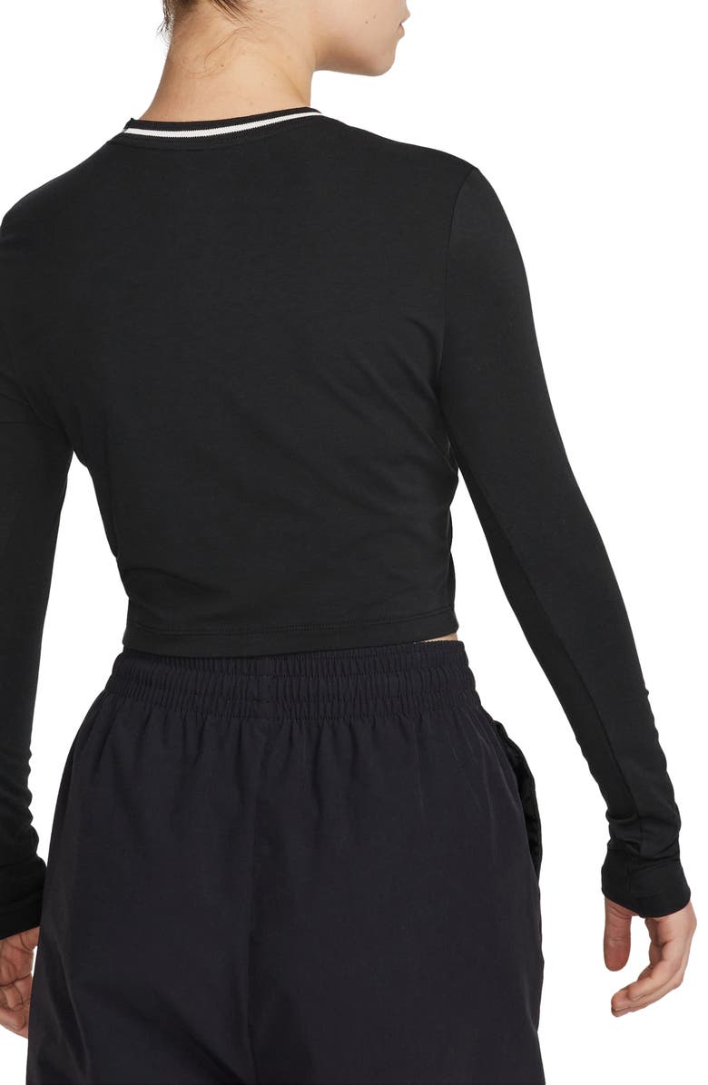Nike Sportswear Chill Slim Long Sleeve Crop T-Shirt, Alternate, color,