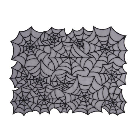 Spider Web Rectangle Halloween Translucent Single Placemat 14" x 20"