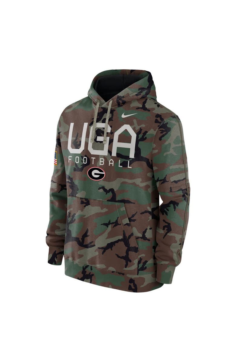 Nike Men's Nike  Camo Georgia Bulldogs 2024 Military Appreciation Club Fleece Pullover Hoodie, Alternate, color, 