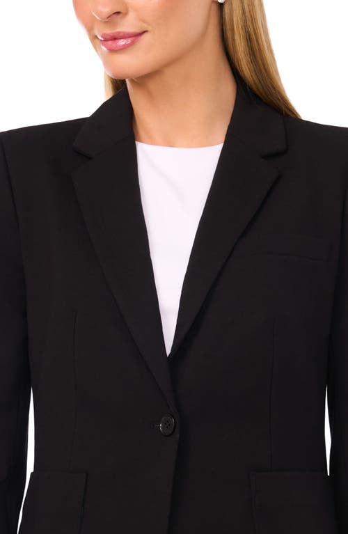 Halogenr Halogen(r) One-button Ponte Knit Jacket In Black