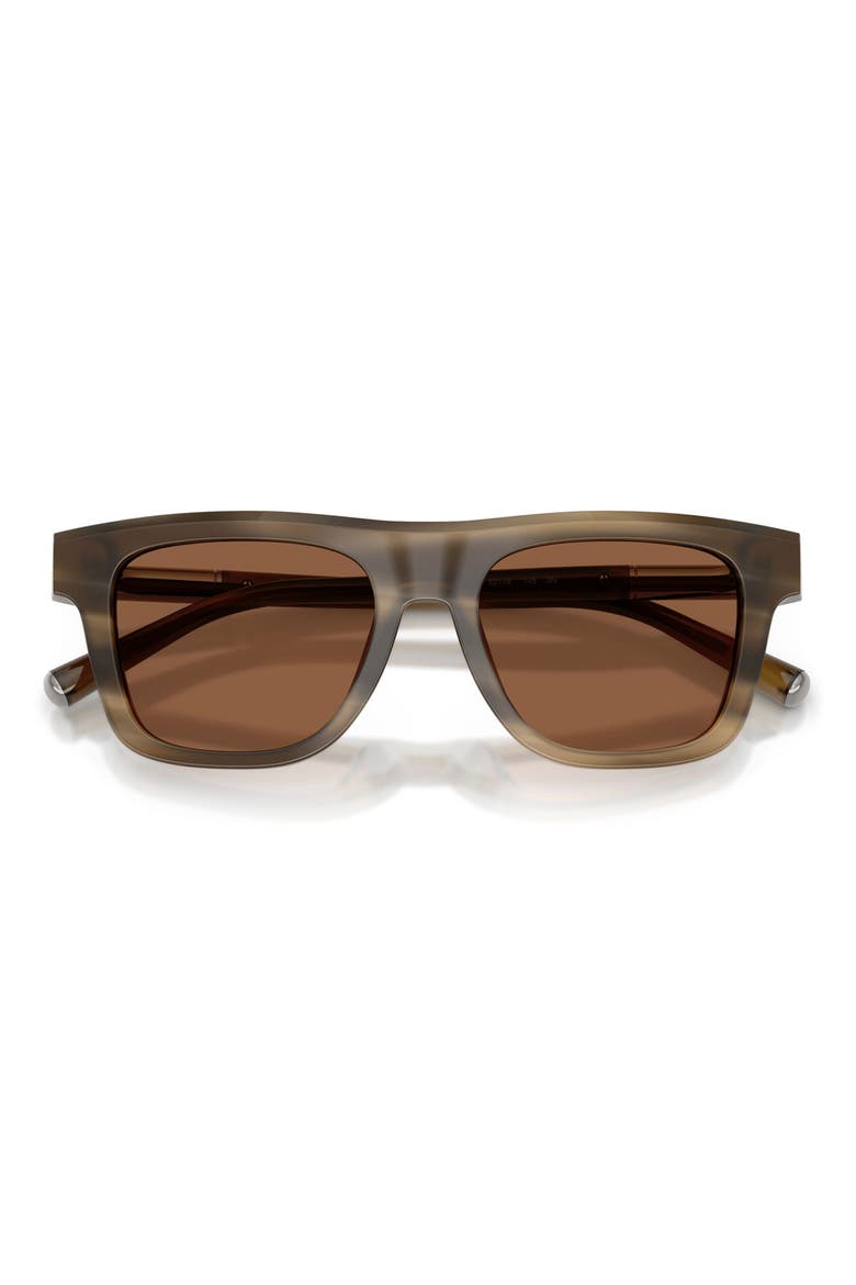 52mm Square Sunglasses, Alternate, color, STRIPED TOBACCO / BRONZE