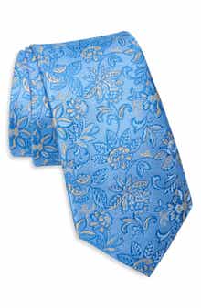 York Floral Silk Satin Tie
