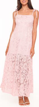 Petal & Pup Nicolette Lace Tie Strap Maxi Dress