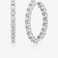 BEN ONI Inside Out CZ Hoop Earrings