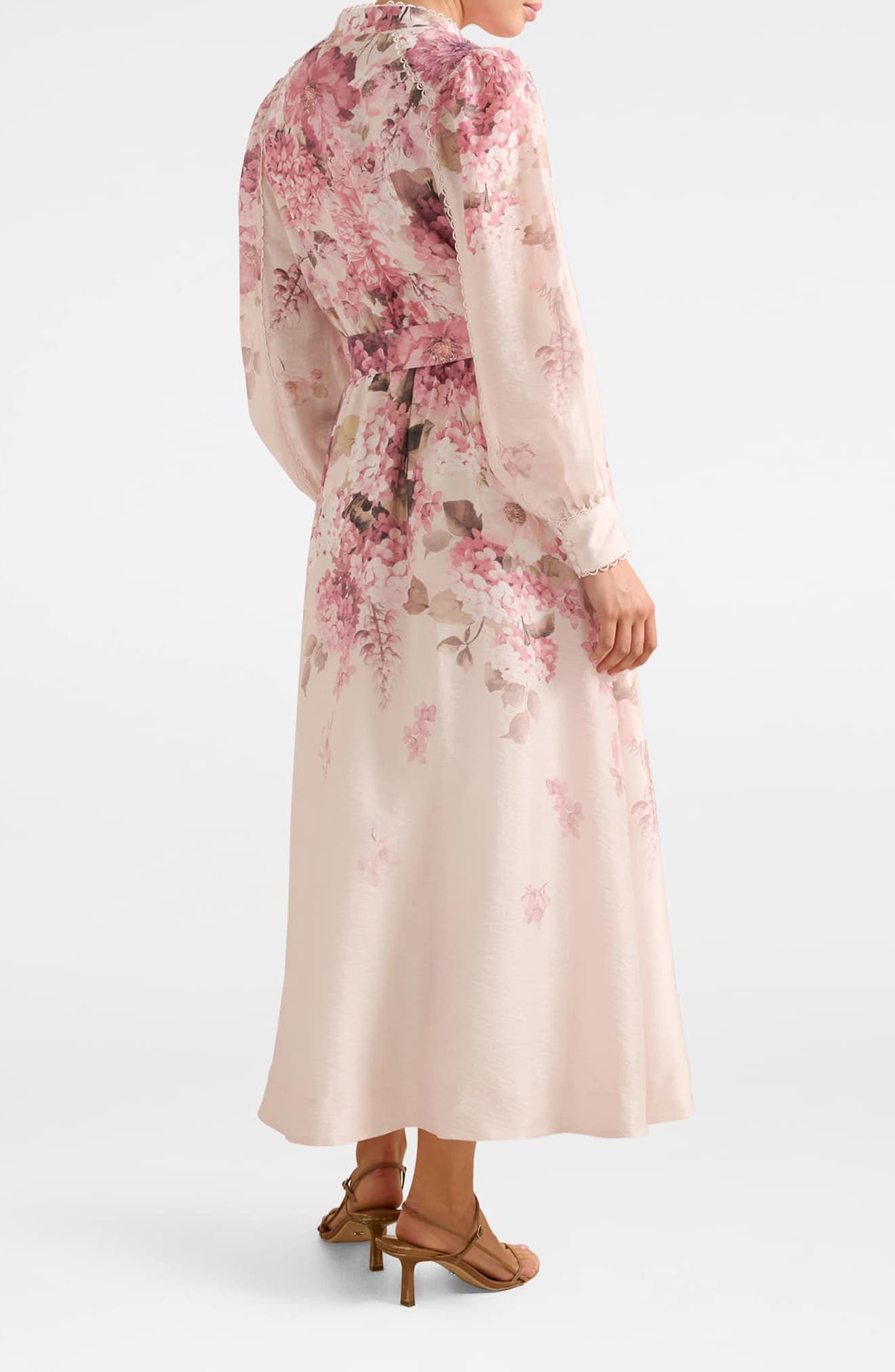 Peyton Belted Long Sleeve Button Front Maxi Dress - image 2