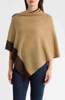 Portolano Colorblock Cashmere Poncho