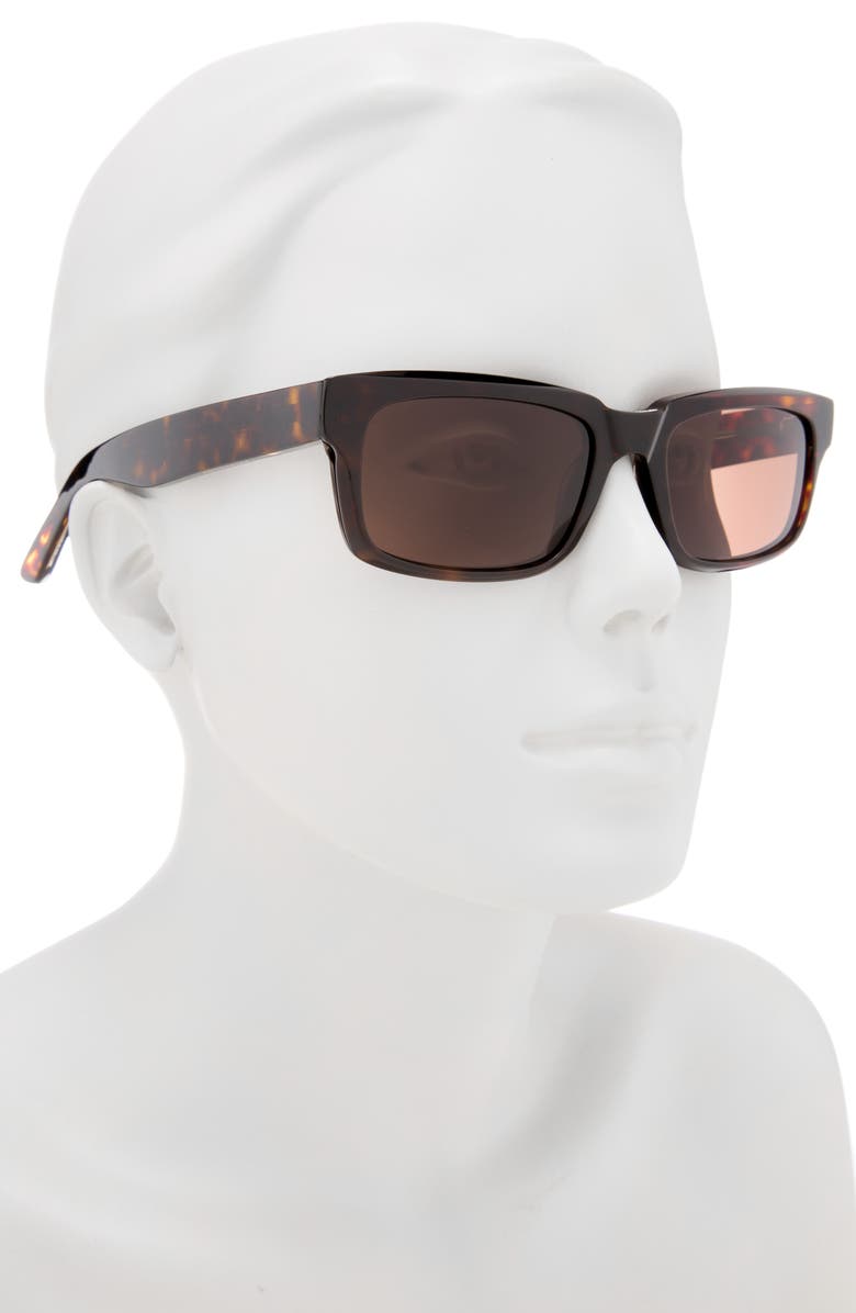 Balenciaga 55mm Square Sunglasses, Alternate, color, Havana Havana Brown