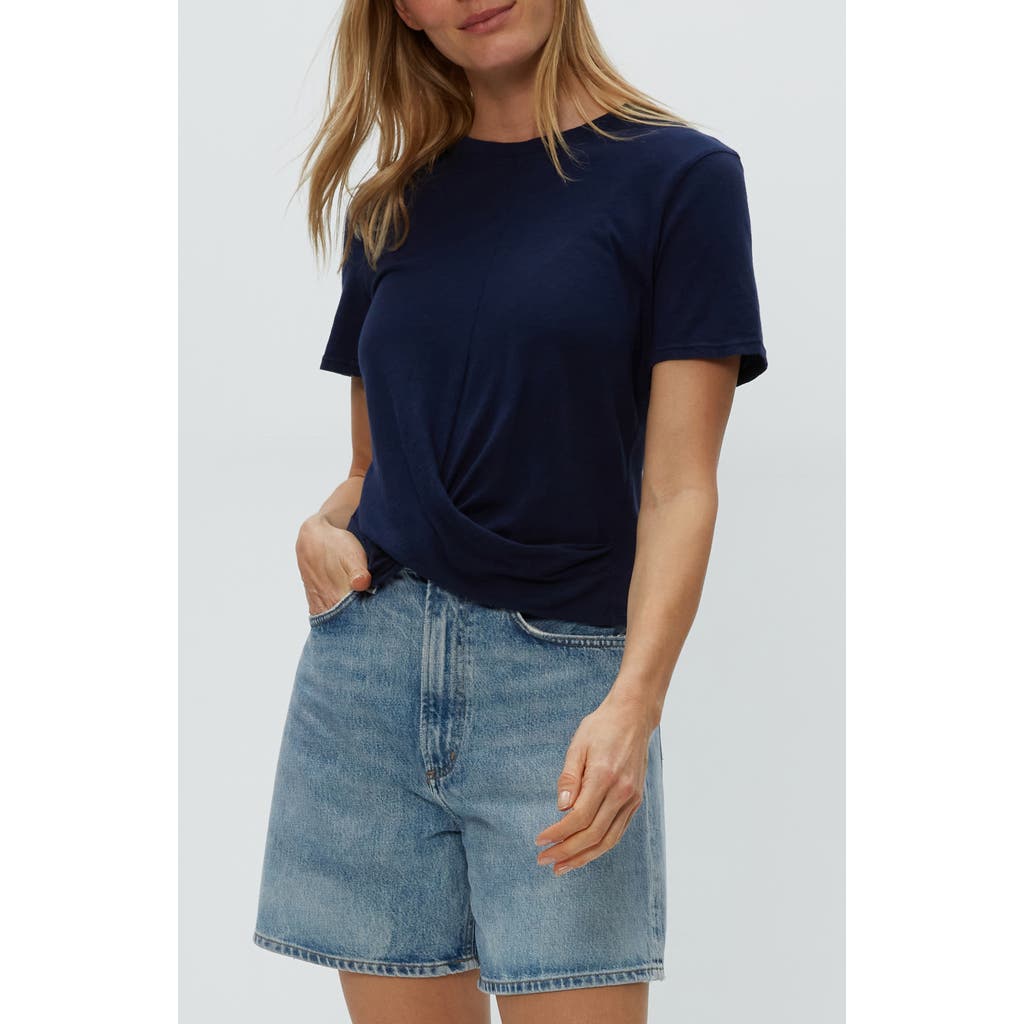 Michael Stars Hollis Criss Cross T-shirt In Nocturnal