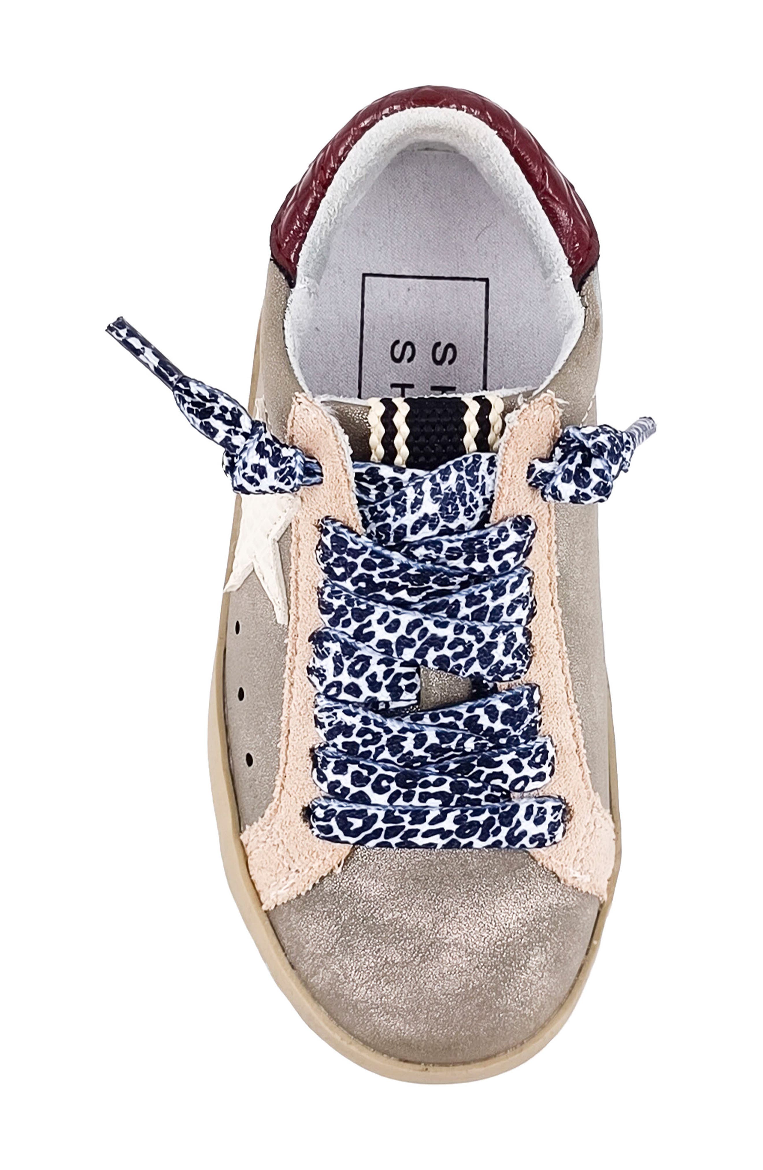 SHUSHOP Kids' Paula Sneaker, Alternate, color, Pewter Distressed