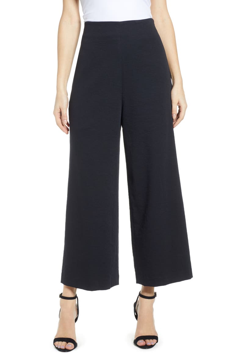 Wide Leg Pants, Main, color, BLACK