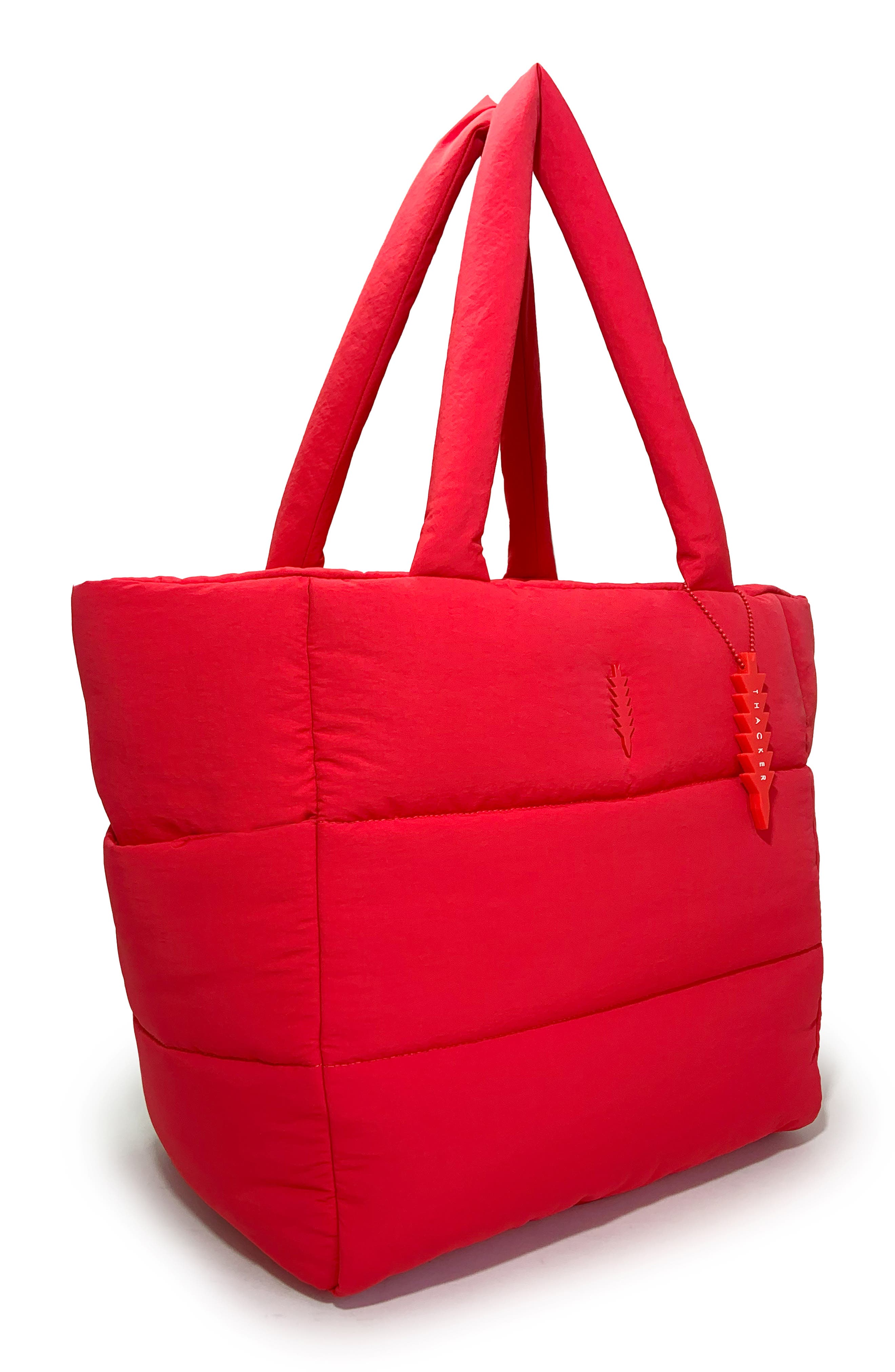 Thacker Quinn Quilted Nylon Tote Bag, Alternate, color, Apple