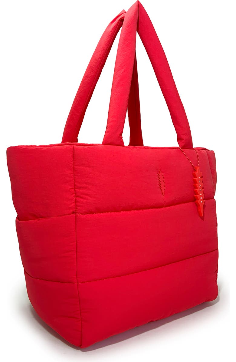 Thacker Quinn Quilted Nylon Tote Bag, Alternate, color, Apple