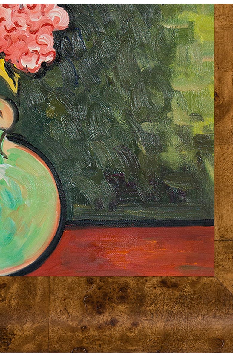 OVERSTOCK ART Still Life Vase with Rose-Mallows Framed Oil Reproduction of an Original Painting by Vincent Van Gogh, Alternate, color, 