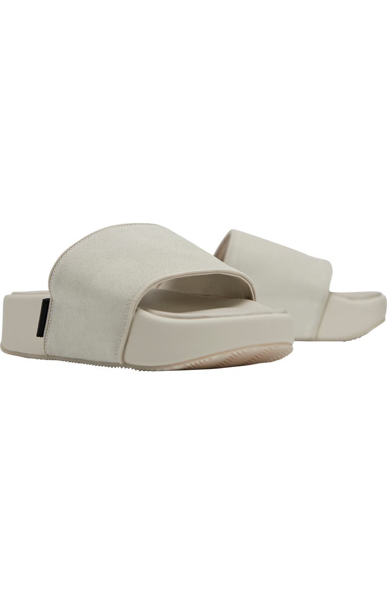 Y-3 Leather Slide Sandal, Main, color,