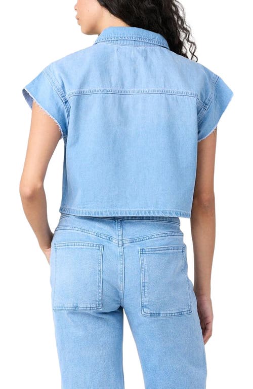 Tt Studios Lindsey Cropped Denim Shirt In Brown