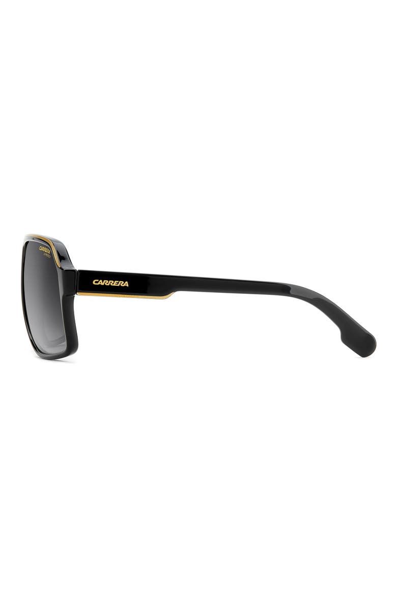 62mm Oversize Gradient Rectangular Sunglasses, Alternate, color, BLACK GOLD/ DARK GREY SF