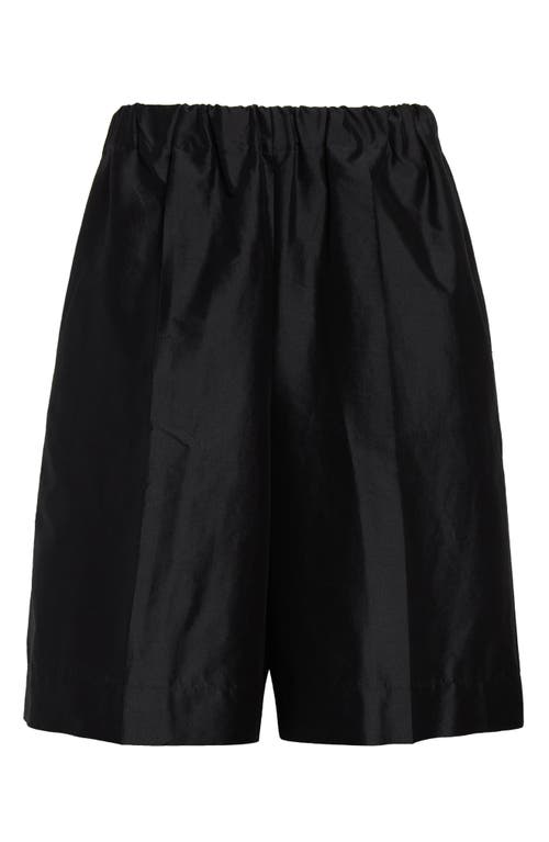Gia Studios Andree Taffeta Bermuda Shorts In Black