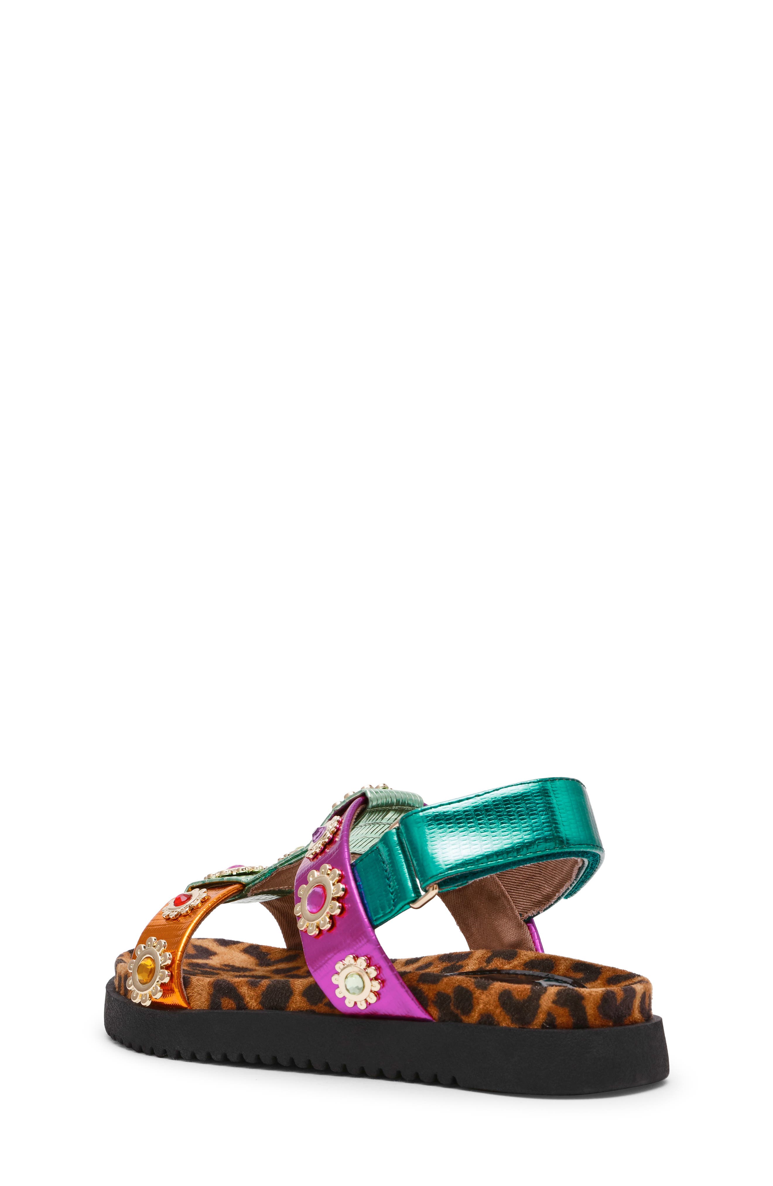Betsey Johnson Kids' Madox Sandal, Alternate, color, Metallic Multi