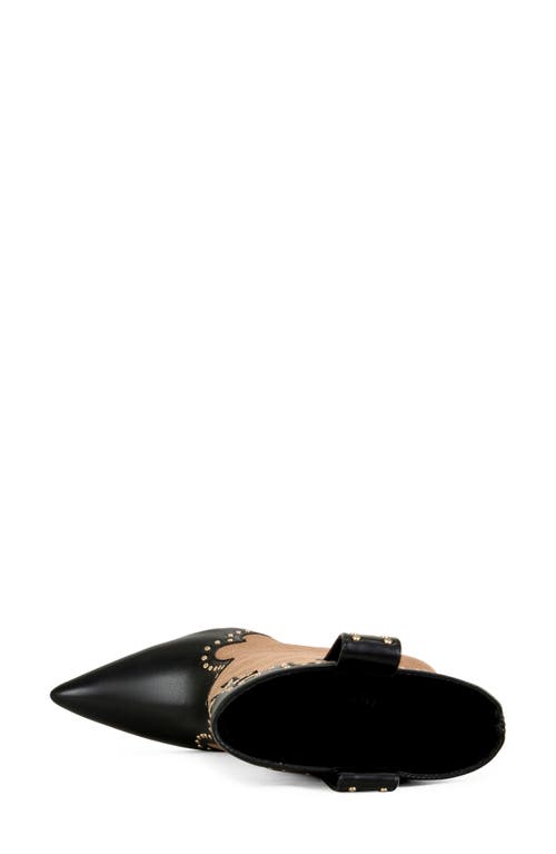 Azalea Wang Talulah Western Wedge Bootie In Animal Print