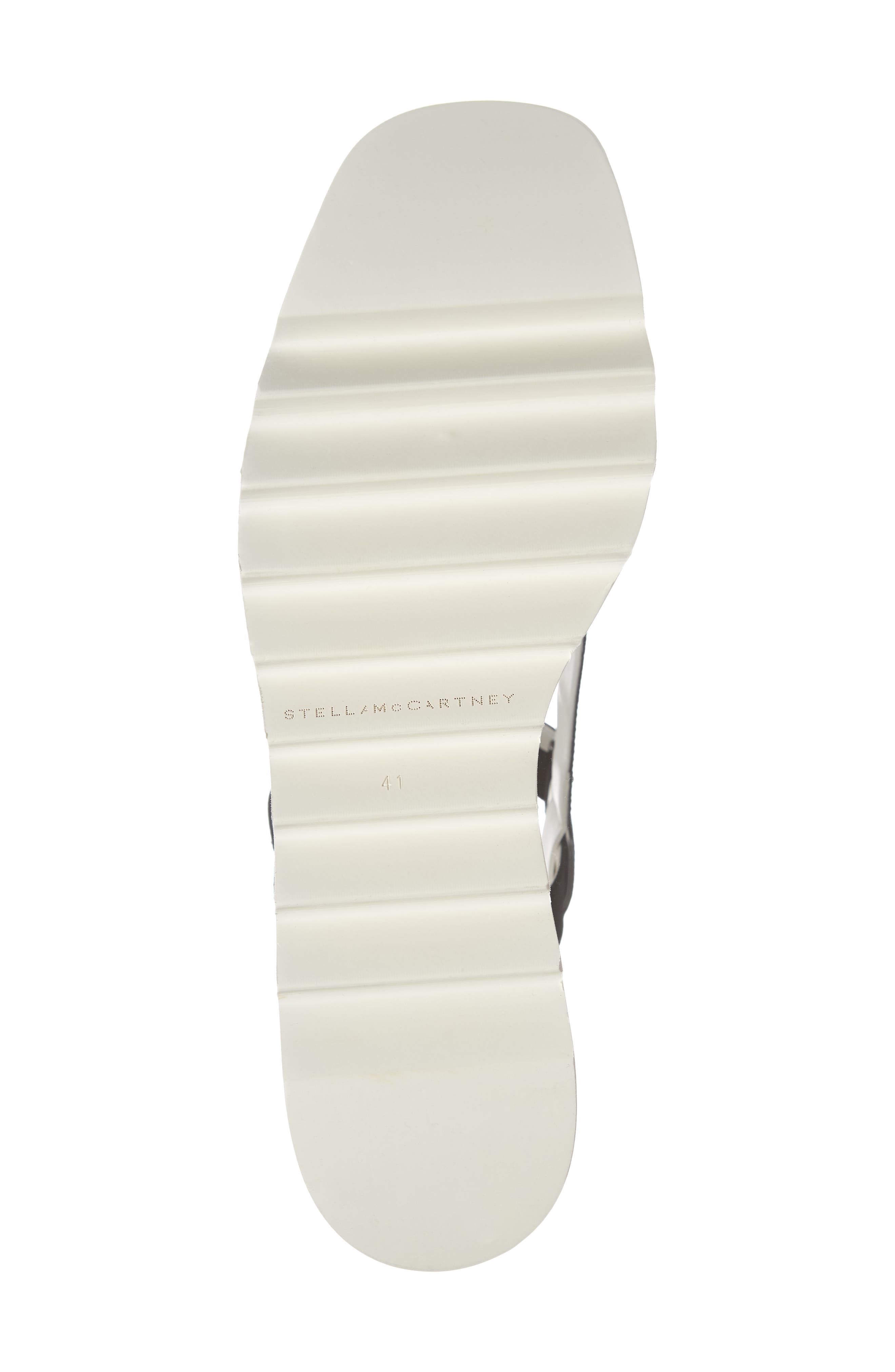 Stella McCartney Stripe Logo Platform Sandal, Alternate, color, 