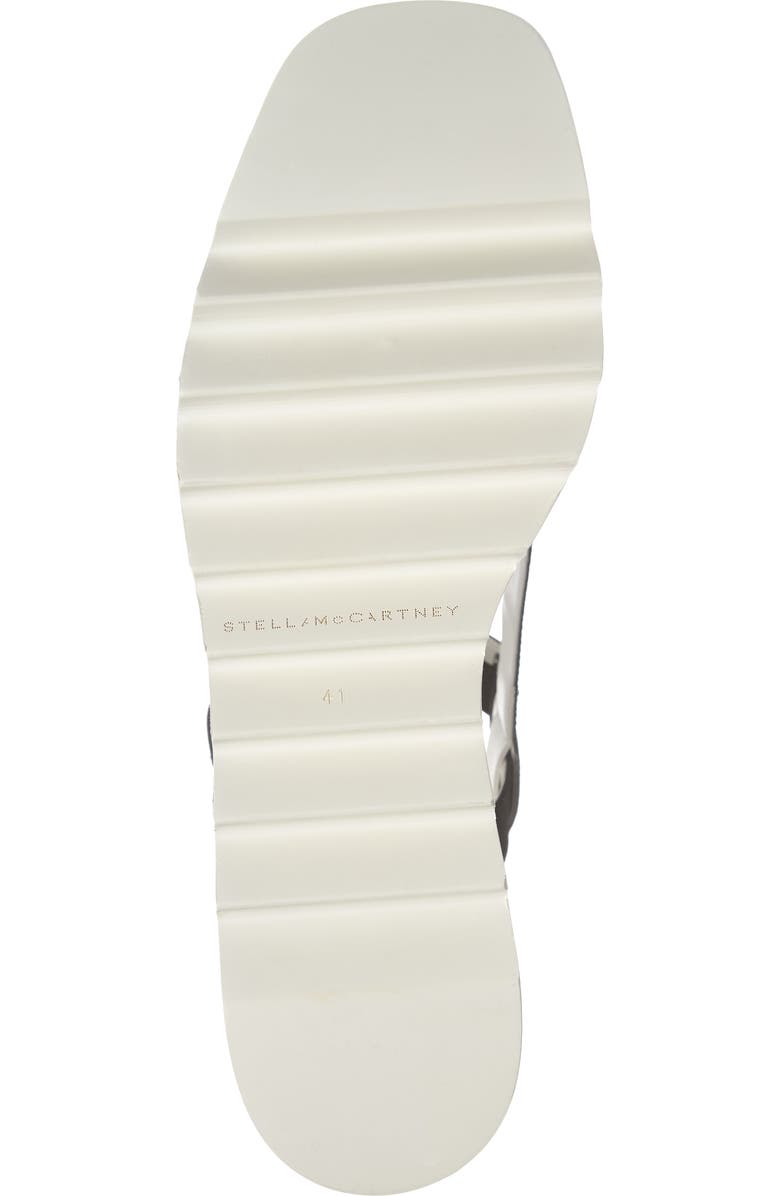 Stella McCartney Stripe Logo Platform Sandal, Alternate, color,