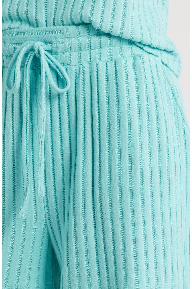 Cozy Rib Drawstring Shorts, Alternate, color, AQUA SKY