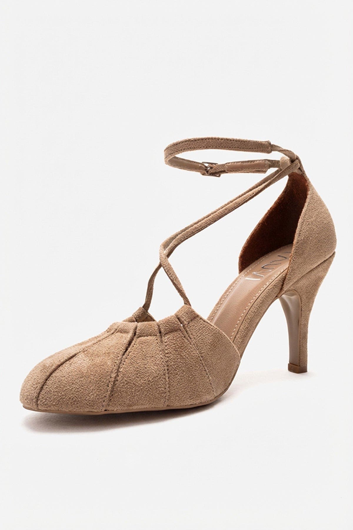 Prologue Shoes Eliza Stiletto Pump, Alternate, color, Beige Suede