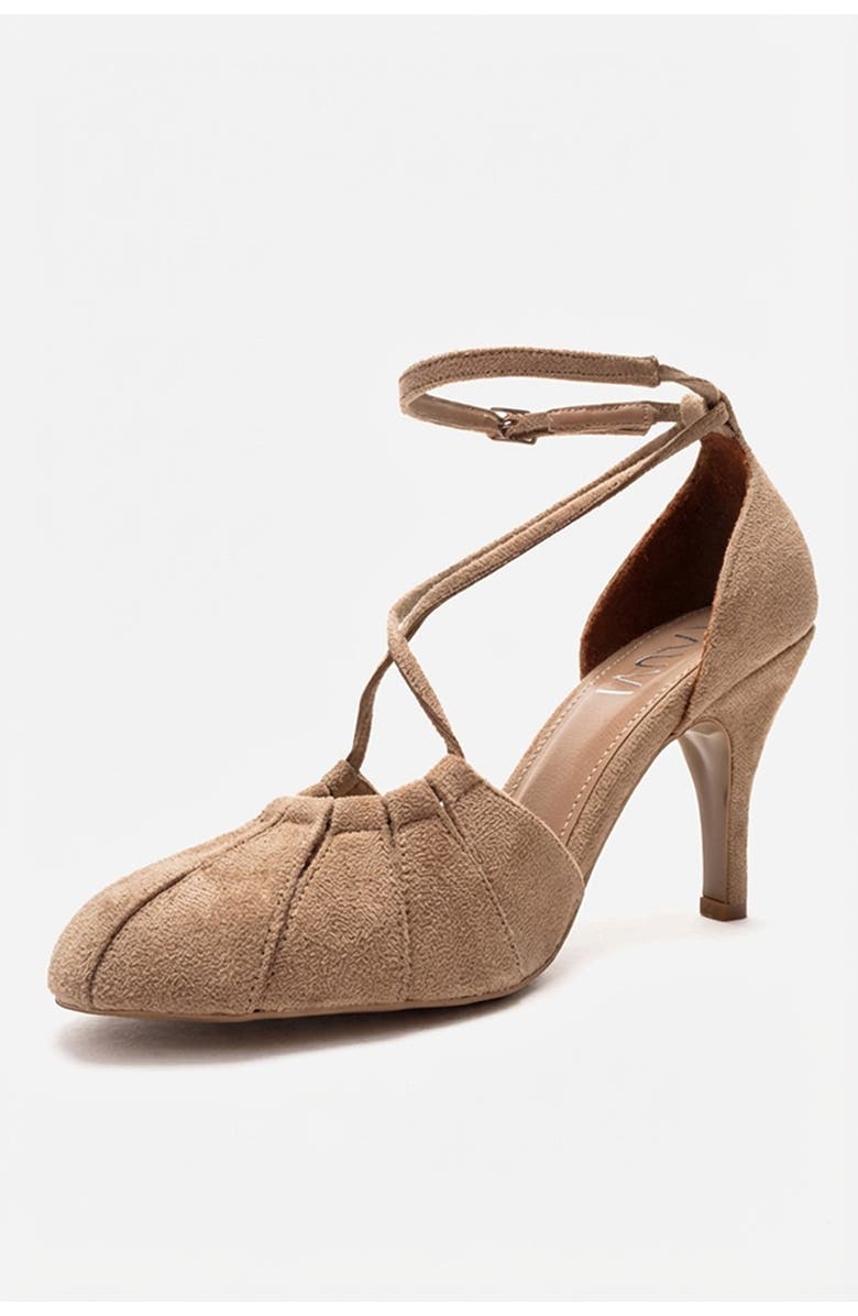 Prologue Shoes Eliza Stiletto Pump, Alternate, color, Beige Suede