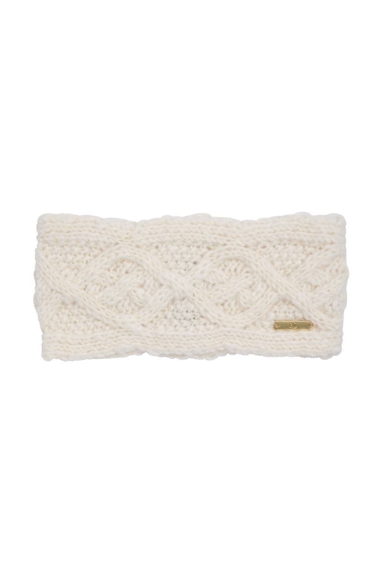 Large Cable Headband, Main, color, Cream