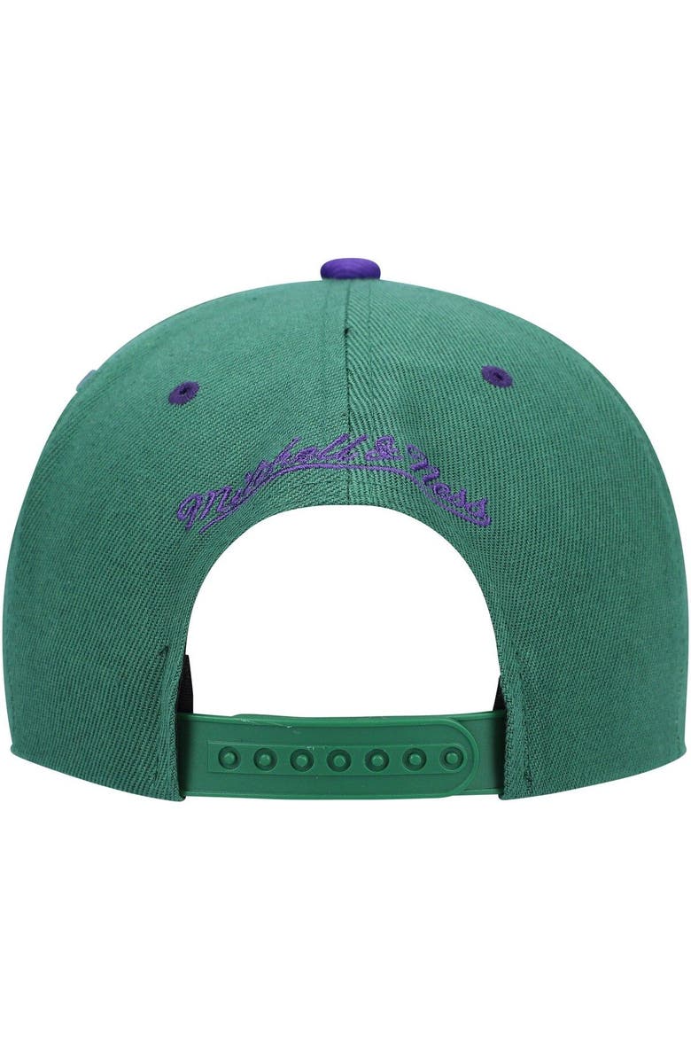 Mitchell & Ness Men's Mitchell & Ness Hunter Green Milwaukee Bucks 40th Anniversary Color Flip Snapback Hat, Alternate, color, 