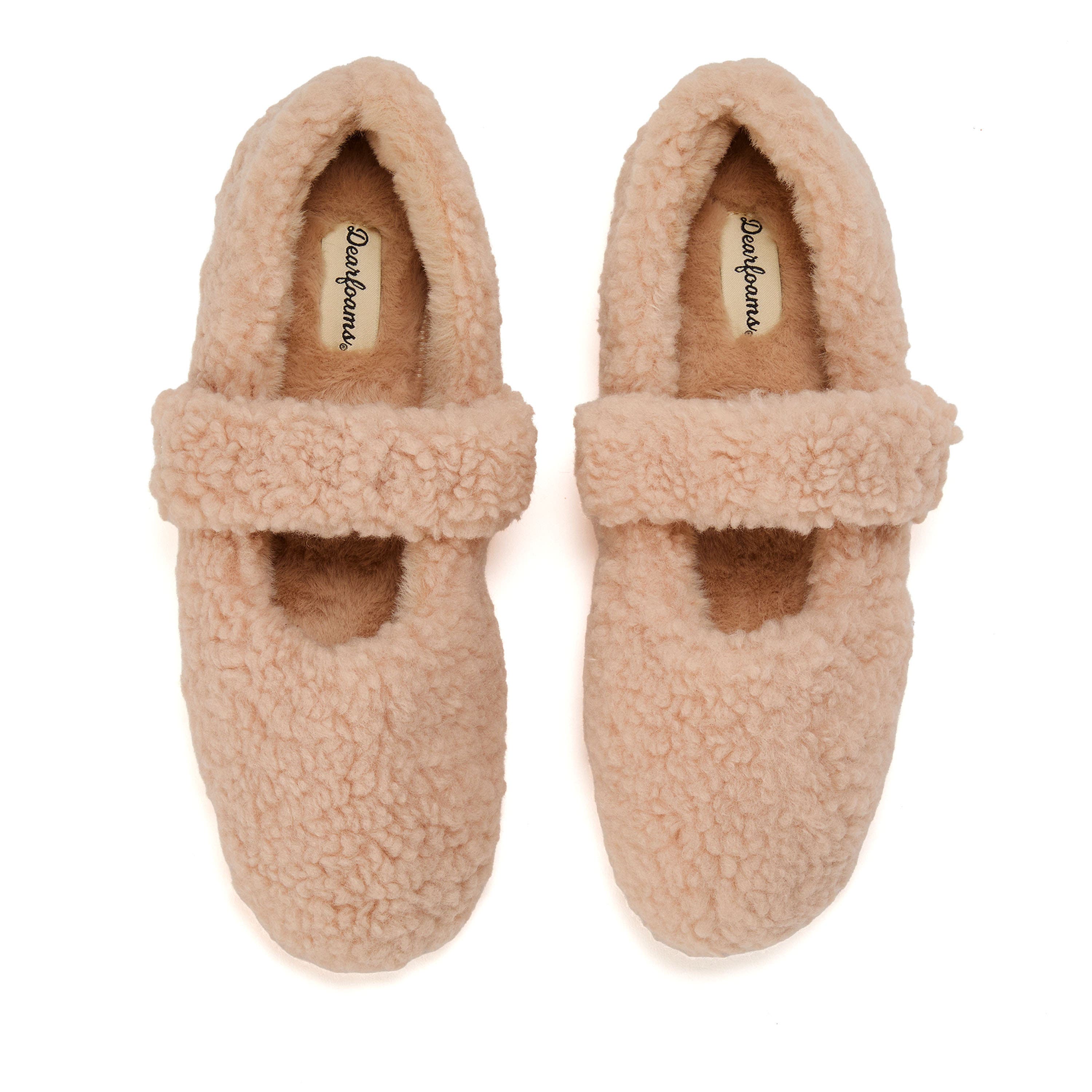 Maryanne Luxe Teddy Maryjane Slipper, Alternate, color, LATTE