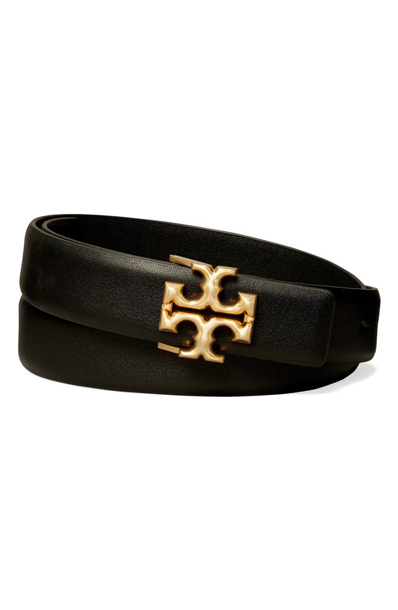 Tory Burch Eleanor Leather Belt, Main, color, 