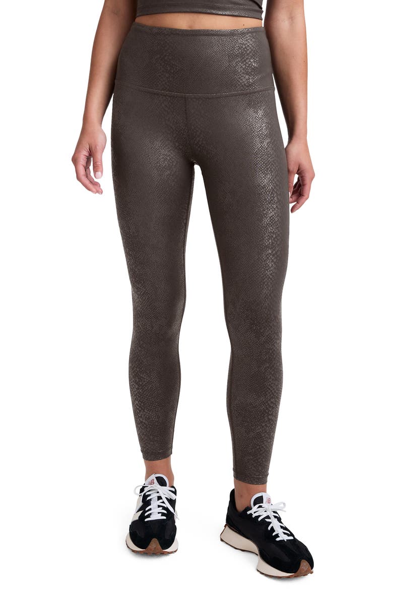 Viper High Waist Leggings, Main, color, ESPRESSO VIPER