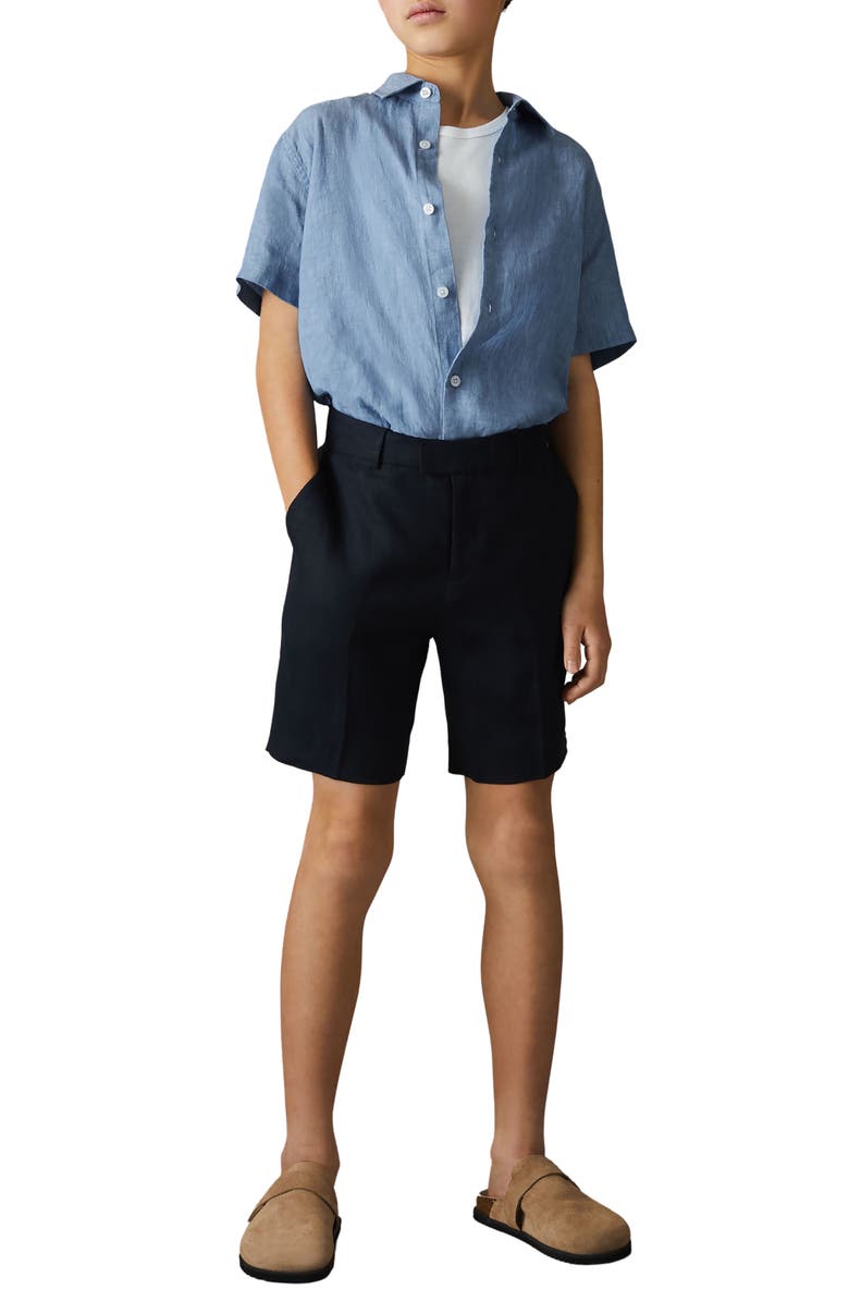 Reiss Kids' Holiday Shirt, Alternate, color, Sky Blue