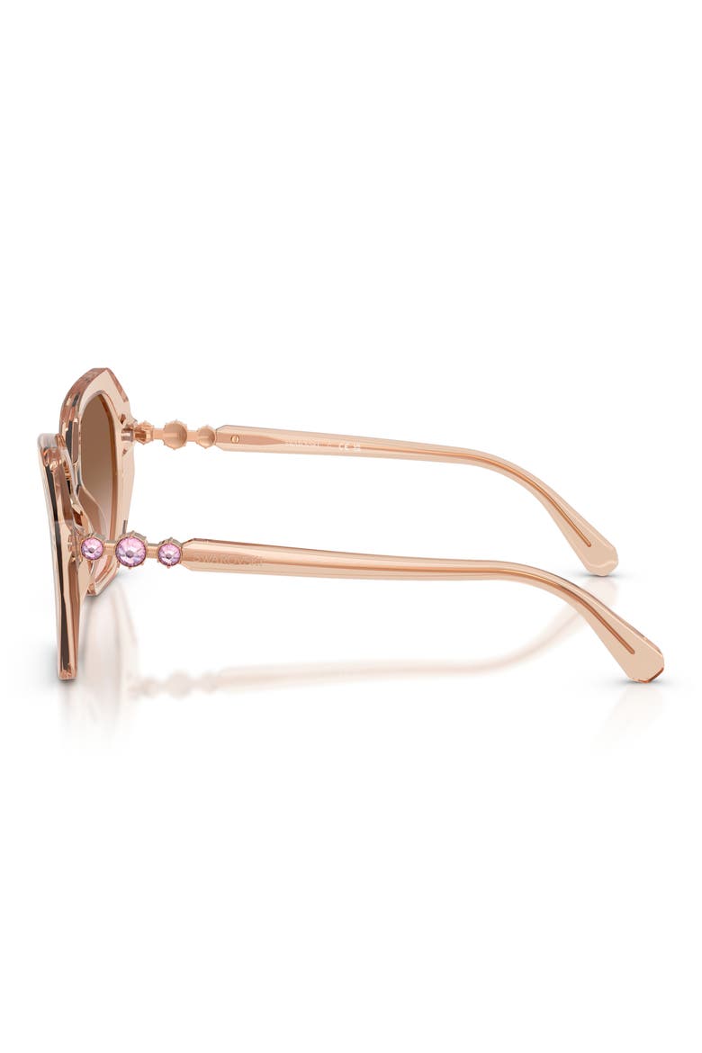 56mm Photochromic Irregular Sunglasses, Alternate, color, TRANSPARENT BEIGE / BROWN