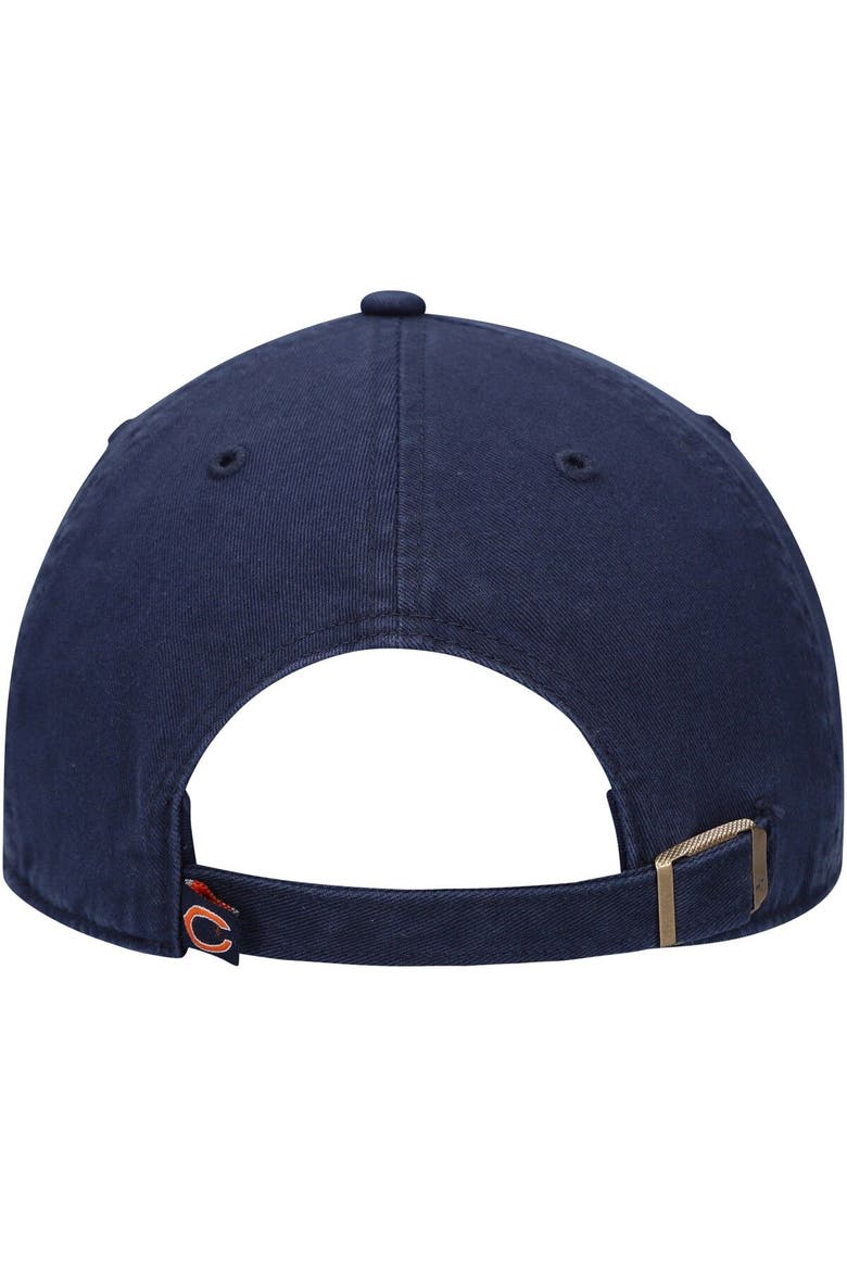 Men's '47 Navy Chicago Bears Clean Up Script Adjustable Hat, Alternate, color, Navy