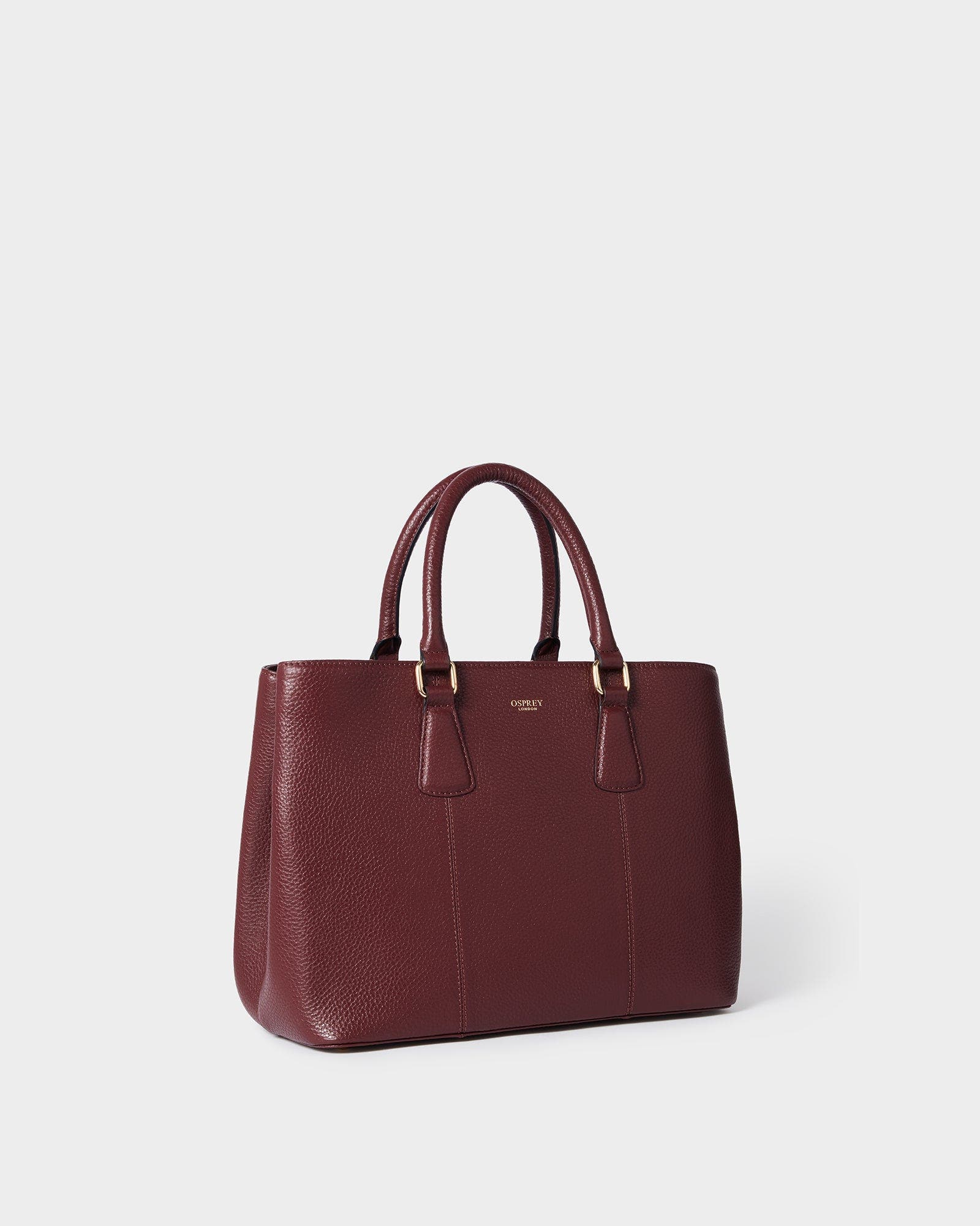 The Adaline Leather Workbag, Alternate, color, Merlot