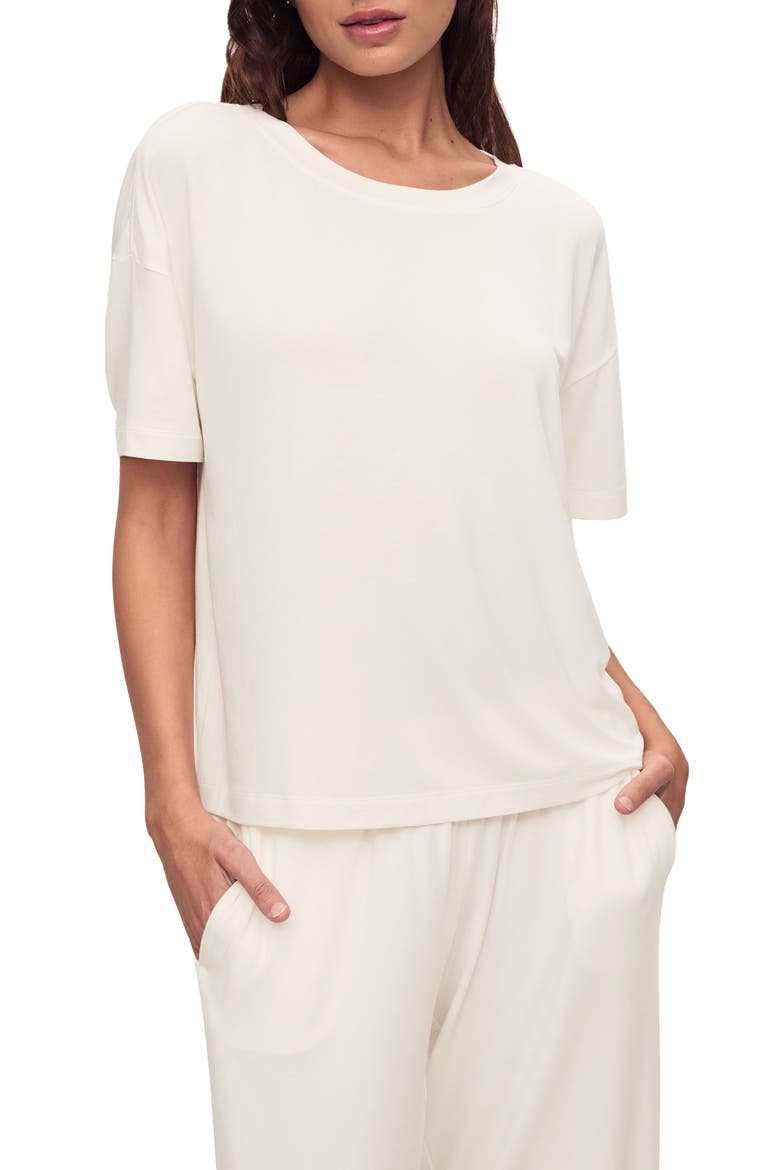 Giselle Stretch Modal Pajama Top, Main, color, IVORY