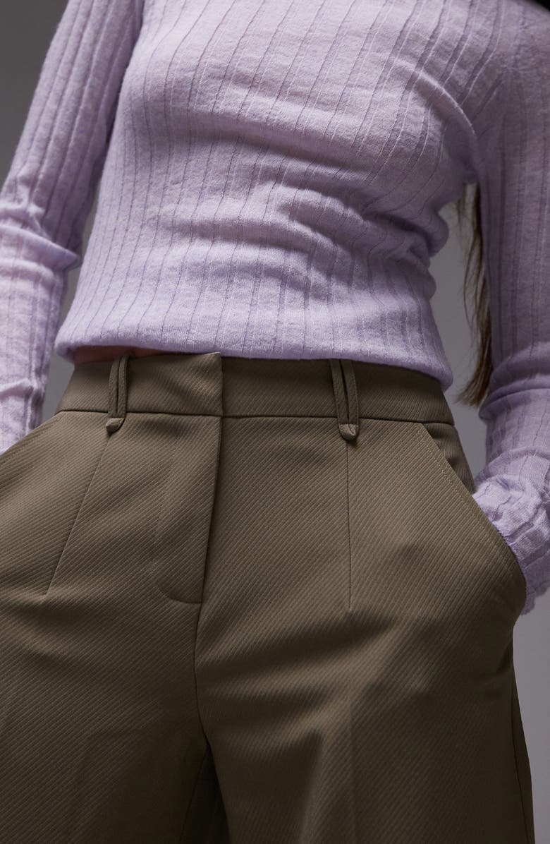 Topshop Low Rise Straight Leg Trousers, Alternate, color,