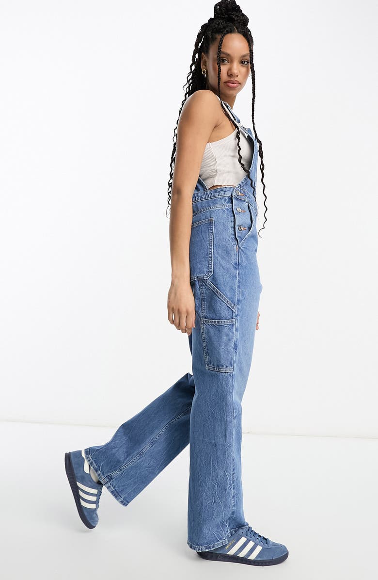 ASOS DESIGN Denim Overalls, Alternate, color,